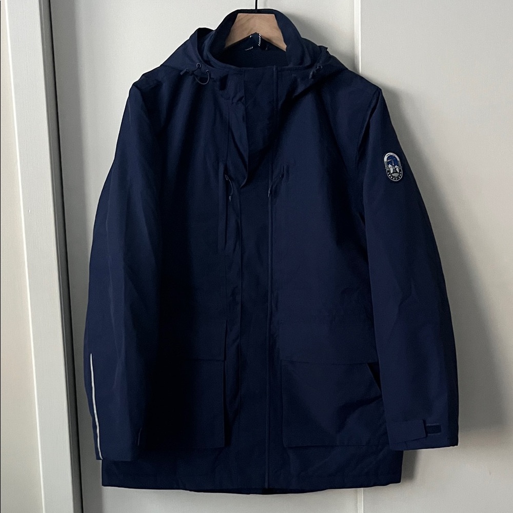 Lands' End Men's Blue Squall Parka Coat; like new, size M 38-40 - Picture 2 of 7